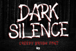 Dark Silence Font for Handmade and Commercial Craft Projects