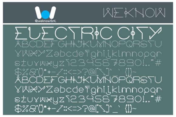 Electric City: A Playful Display Font for Digital Design